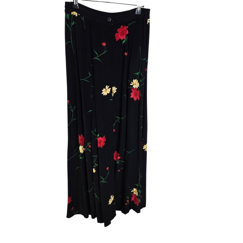 Vtg 90s The Limited Floral Cottagecore Long Button Down Skirt